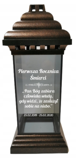 GRADDLE LAMPION venovanie GRAVENÉ výročie úmrtia